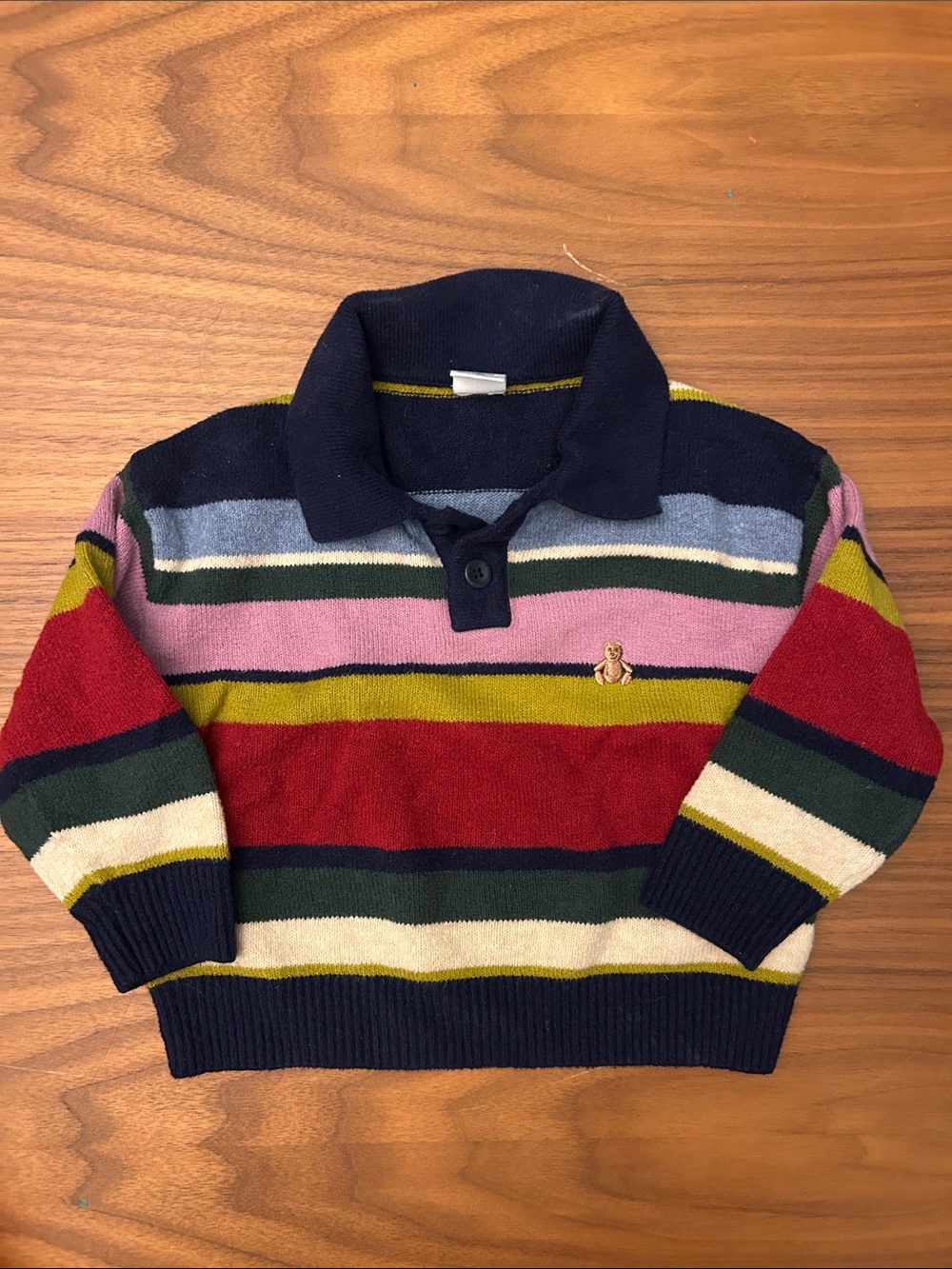 Baby Gap Striped Knit Polo Sweater